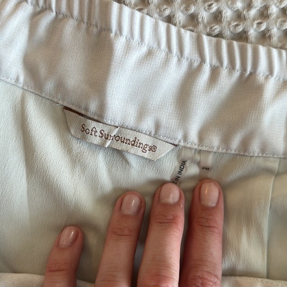 Soft Surroundings Spring Meadow floral midi skirt medium petite - Picture 6 of 7